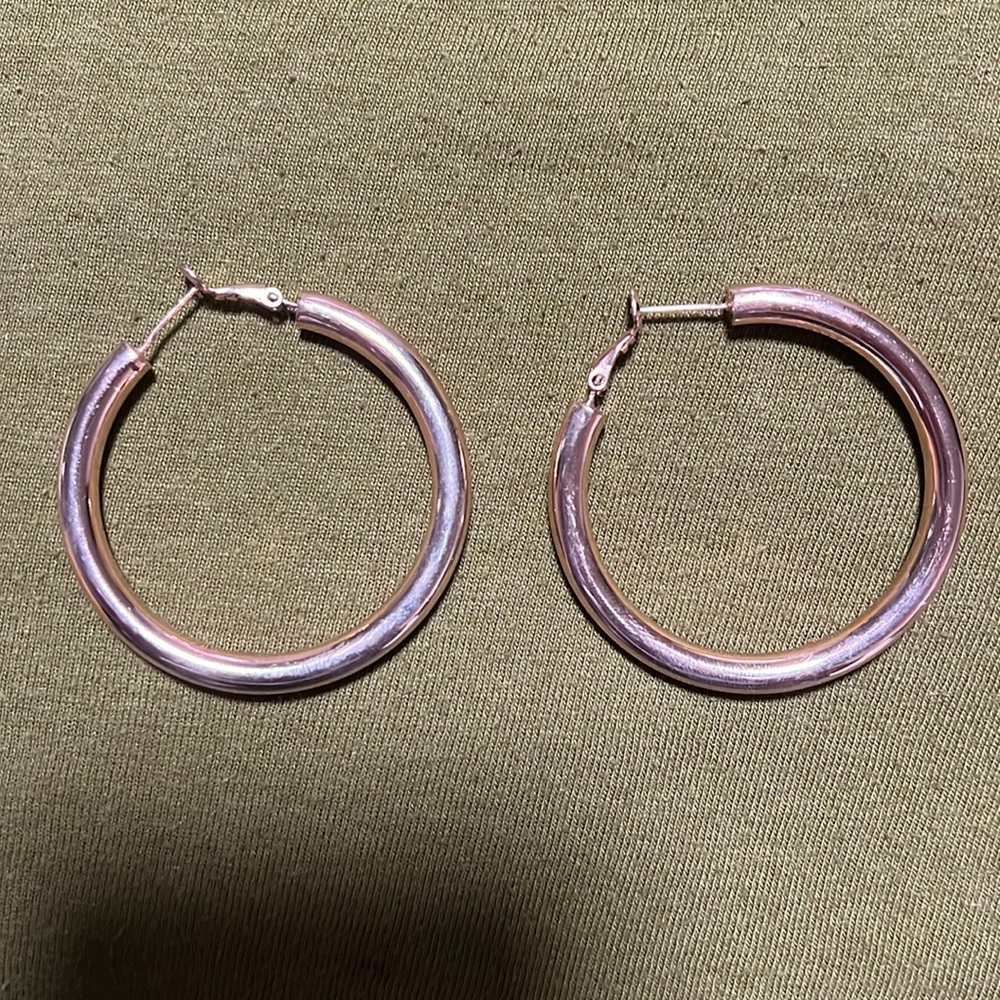 THICK gold hoops